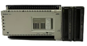 AEG MODICON MICRO 110 CPU 512 03 PLC WITH AS-BADU-211 & AS-BDEP-215 - Picture 1 of 12