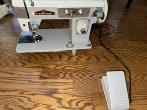 Restored Federal Sewing Machine. Canvas & Leather. New Motor & Foot Pedal. RX - Picture 1 of 17
