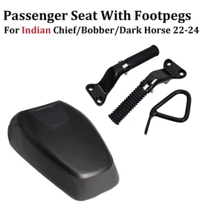 Rear Passenger Seat With Footpegs For Indian Chief/Bobber/Dark Horse 2022-2024 - Picture 1 of 24