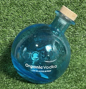 Terrario bottiglia sfera vetro vodka hawaiana biologica Ocean - 750 ml vuota - Foto 1 di 4