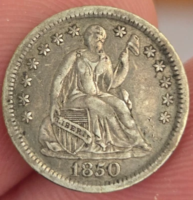 1850 Seated Liberty Half Dime XF+ - Image 1 of 2