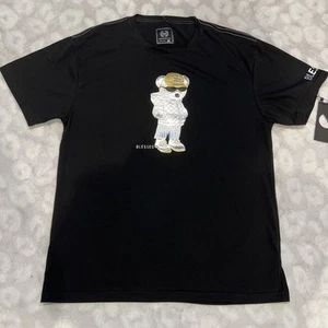 CR 24 Chrome Edge Black metallic Silver Accents Blessed Bear Shirt XL New - Picture 1 of 8