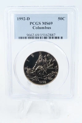 1992-D PCGS MS69 Columbus Modern Commemorative Half Dollar 50C - Image 1 of 2