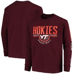 Youth Champion Maroon Virginia Tech Hokies Basketball Long Sleeve T-Shirt - Picture 1 of 3