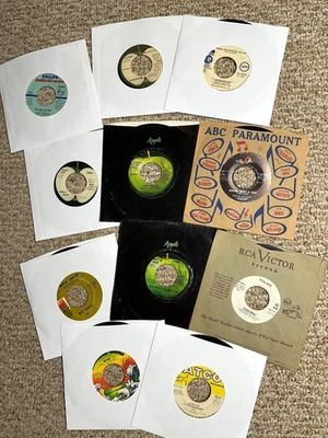 RARE BIG LOT 60's 70's vinyl rock garage psych 45's + obscure 1965 PROMO DJ - Imagem 1 de 4