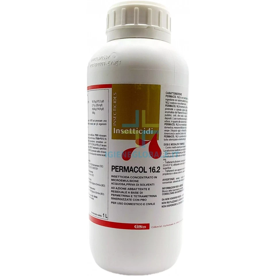 COLKIM Insetticida per zecche in giardino, campagna, concentrato da 1 litro: PERMACOL