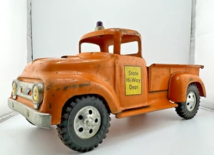 Vintage 1950s State Hi-Way Dept. Orange Tonka Toys Truck :) - Picture 1 of 18