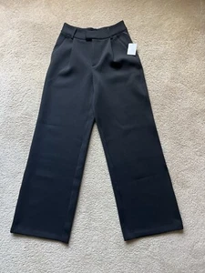 Good American (4/27) Relaxed Skate Hose High Rise Wide Leg schwarz Hose NEU - Bild 1 von 9