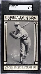 1974 Baseball HOF Exhibits (B&W) Frankie Frisch St. Louis Cardinals - SGC 7 n.Mt - Foto 1 di 2
