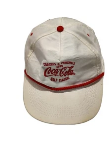 Vintage 1990 CocaCola Golf Classic Hat Coaches & Principals Beige/Red One Size - Picture 1 of 6
