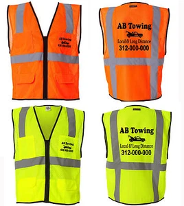 Customized Towing Company Safety Vests ML Kishigo Safety Vests - Picture 1 of 4