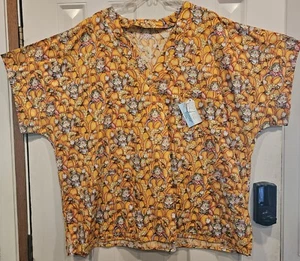 Scarecrows Pumpkins Fall Scrub Top 3X-Large Butterick #B4946 Homemade NEW! - Picture 1 of 3