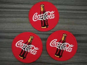 3 pcs Soda Coke CoCA CoLA Patch Embroidered Iron or Sew on Shirt Jacket bag hat - Picture 1 of 7