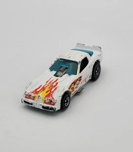 Hot Wheels Pontiac Firebird Fireball Funny Car 1977 White Blackwall Vintage - Picture 1 of 4