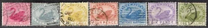 WESTERN AUSTRALIA 1890/3 STAMP Sc. # 62/8 USED SWAN BIRDS - Picture 1 of 2