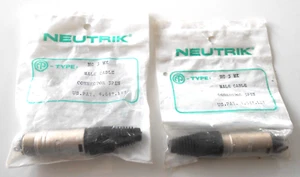 Par Neutrik NC3MX Conector de Cable XLR Macho de 3 Polos Enchufe Níquel Plata - Nuevo de Lote Antiguo - Imagen 1 de 3