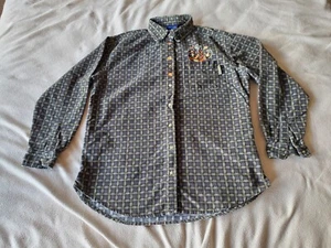 Vintage Pooh Disney kariertes besticktes Cordhemd mit Knopfleiste Tigger Damen sm - Bild 1 von 5