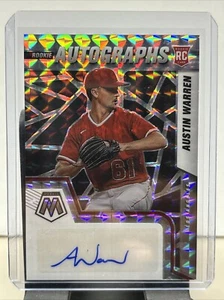 2022 Panini Mosaic Austin Warren #RAM-AU Silver Prizm Rookie Auto LA Angels RC - Picture 1 of 2