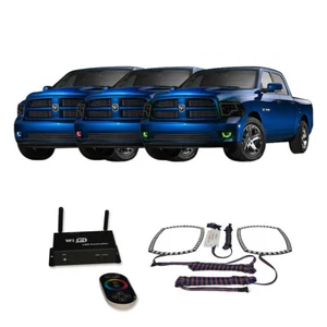 RGB Multi Color WIFI Fog Light Halo kit for Ram 1500 13-14 - Foto 1 di 11