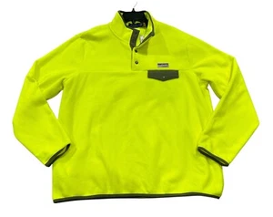 Polo Ralph Lauren Mens Brushed Fleece 1/4 Snap Sweatshirt Safety Yellow Sz XL - Picture 1 of 4