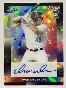 Ivan Melendez 2023 Foglia Base Vivace Auto Cristallo Nero #BA-IM1 #/5 - Foto 1 di 2