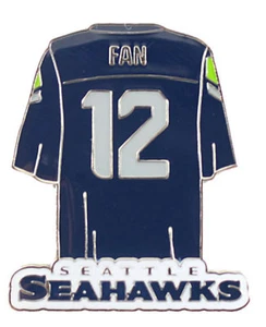 SEATTLE SEAHAWKS 12TH MAN FAN JERSEY PIN - Picture 1 of 1