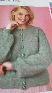 Pattern For Lady's   Simple Cardigan With 2 versions In Aran -Sizes 30-60ins - Picture 1 of 3