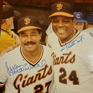 WILLIE MAYS & Juan Marichal Signed Giants 8 X 10 Photo COA - Picture 1 of 5