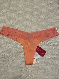 La Perla Fiorenza Collection M Thong Style Panty Coral Pink - Picture 1 of 2