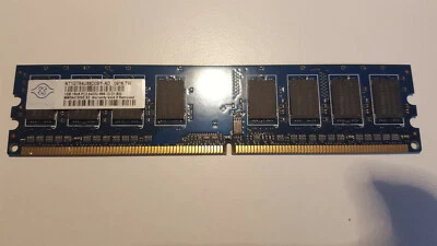 RAM 1gb DDR2 PC2-6400U 800MHz NANYA NT1GT64U88D0BY-AD 1Rx8  - Immagine 1 di 2