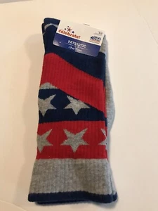EE. UU. Calcetín Patriótico Algodón Crew 6-12 Rojo Gris y Azul Estrellas/Rayas 4 de Julio - Imagen 1 de 3