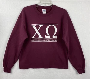 Sudadera Universidad de Rhode Island M Letras Griegas Vino Gildan LEER - Imagen 1 de 7