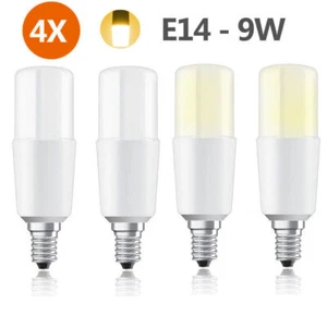 4X T37 LED Bulb 9W E14 Warm White Tube Stick 2700K Daylight - Picture 1 of 7