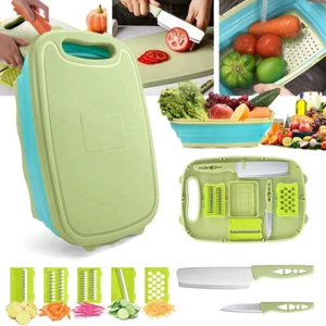Versatile Washing Up Bowl Chopping Board Basket Foldable Cutting Board - Picture 1 of 21