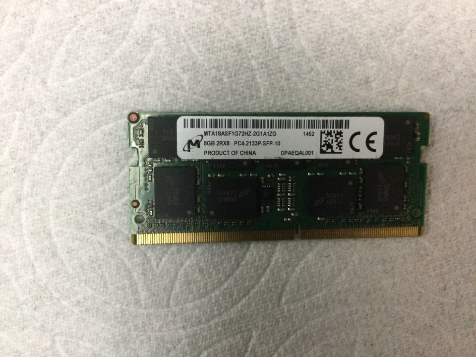 8GB 2RX8 2133 SODIMM ECC (PC4-17000) MICRON MTA18ASF1G72HZ-2G1A1 - Image 1 of 1