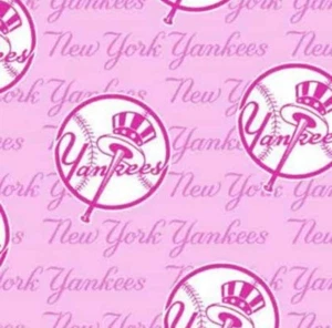 New York Yankees Team Scrub Cap Lab Tech Dr Nurse Vet School Pink Hand Made NWT - Picture 1 of 7