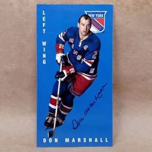 Parkhurst Tall Boys #88 1994 Don Marshall firmado New York Rangers autógrafo - Imagen 1 de 3