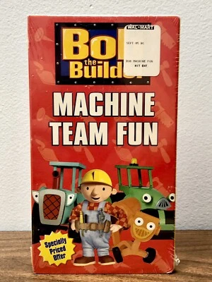 RARE SEALED NEW Bob the Builder Machine Team Fun VHS Tape 2004 Yellow Tape - Image 1 of 3