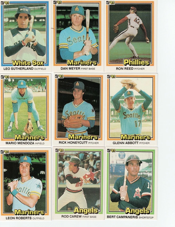 1981 DONRUSS Baseball Complete Your Set 1-250 - Image 1 of 1