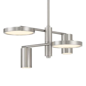George Kovacs P5494-084-L Swivel 4 Light LED Chandelier -Brushed Nickel - Picture 1 of 1