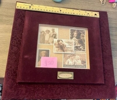 12 x 12 - Álbum de recortes con páginas terciopelo rojo con cubierta Shadowbox  Foto 1 de 3