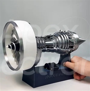 Trent 900 Engine Turbofan Blades Silver White Aircraft Engine Electric Model - Picture 1 of 14