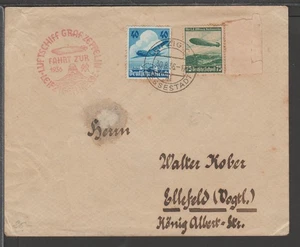 ✔️ GERMANIA 3. Reich francobollo speciale RARO CONTE Zeppelin COPERTINA - Foto 1 di 1