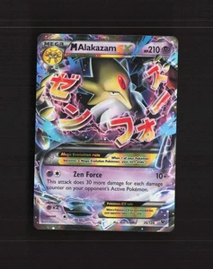 Mega M Alakazam EX 26/124 Fates Collide Ultra Rare Holo Pokemon Card LP - Picture 1 of 10