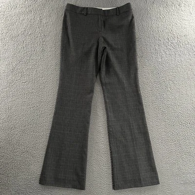 Elie Tahari Womens Pants Gray Size 6 Mid Rise Bootcut Plaid Career Wool Blend - Image 1 of 4