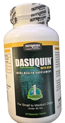 Dasuquin Joint Health  84 Chewable Tablets for Small/Medium Dogs, Exp 12/28 - Image 1 of 3