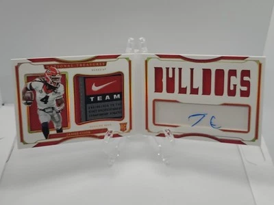 2022 Panini NT James Cook /10 Collegiate - Georgia Bulldogs Signature Booklet - Image 1 of 4