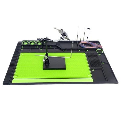 Fliegenbindetisch Station Matte für Fliegenfischen mit Aufbewahrungsbox Werkzeug - Bild 1 von 4