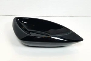 Schwarzer italienischer Murano Glas Catchall oder Tablett schweres dickes Glas - Bild 1 von 16