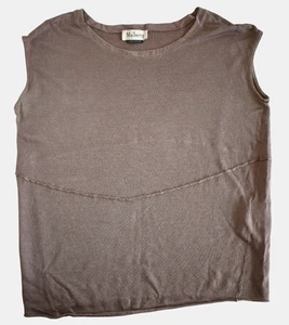 Canotta senza maniche in maglia marrone tortora MULBERRY usata taglia 40 o large - Foto 1 di 11